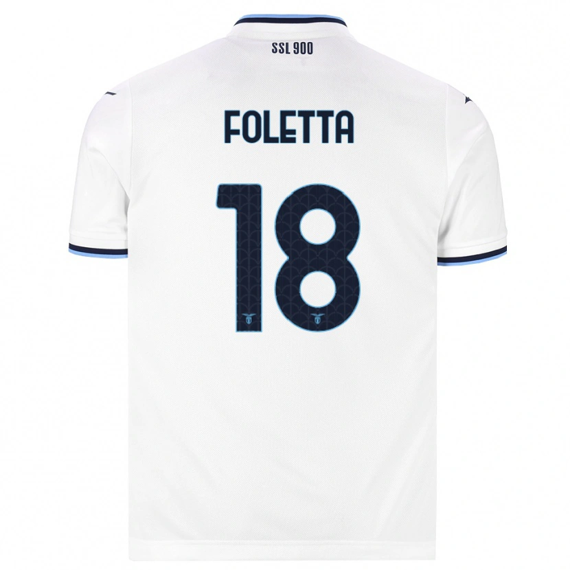 Danxen Women Isabella Foletta #18 White Navy Blue Away Jersey 2026/27 T-Shirt