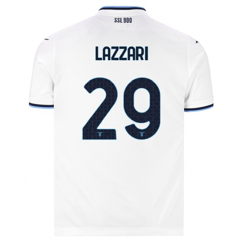 Danxen Women Manuel Lazzari #29 White Navy Blue Away Jersey 2026/27 T-Shirt