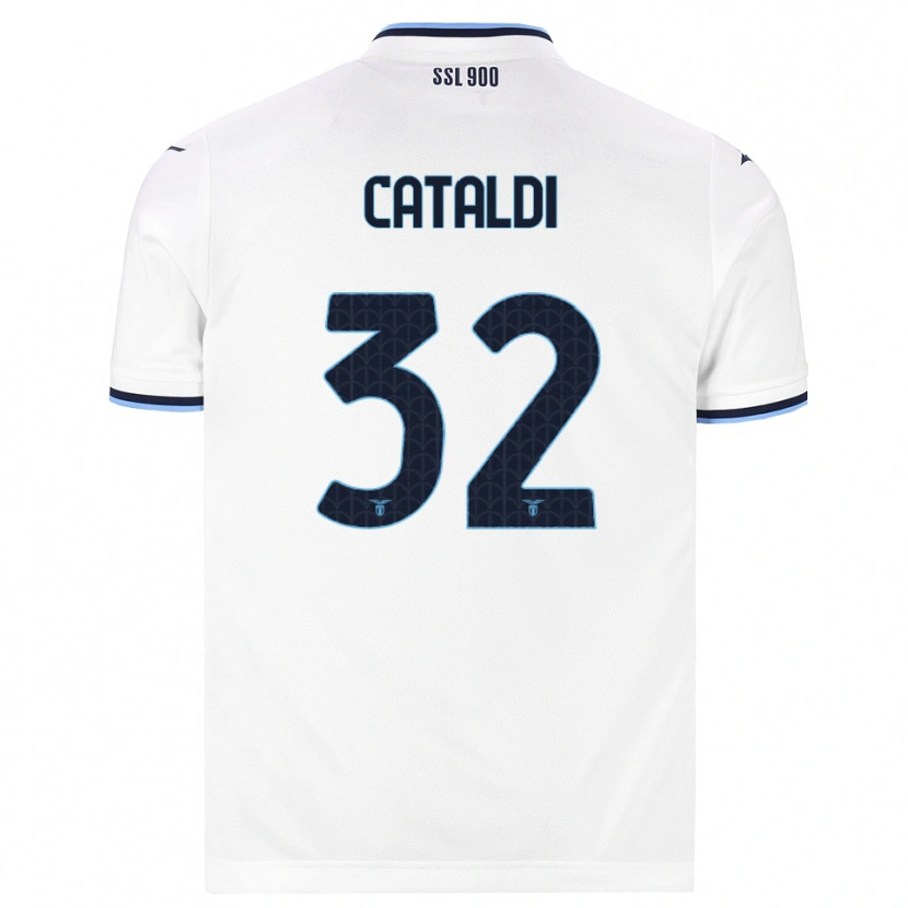 Danxen Women Danilo Cataldi #32 White Navy Blue Away Jersey 2026/27 T-Shirt