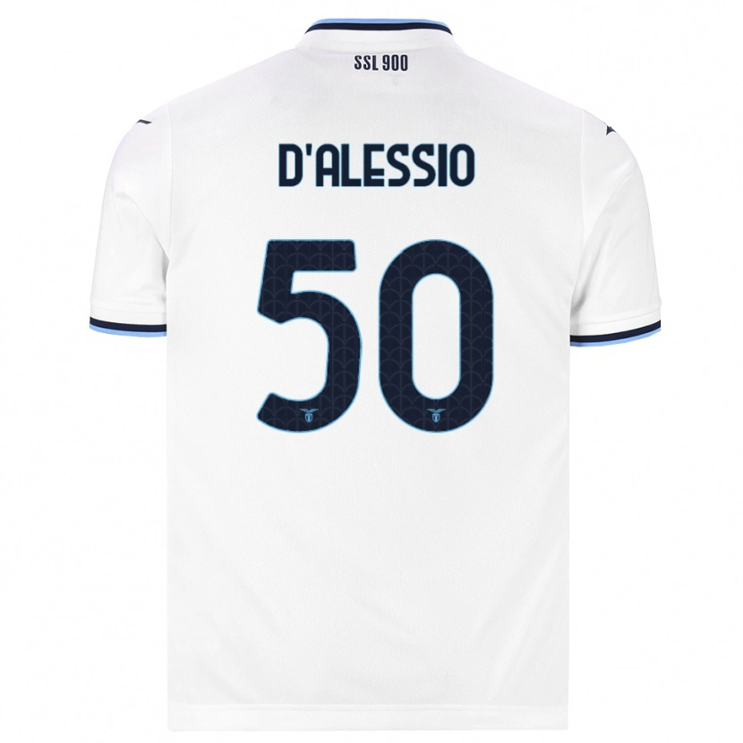 Danxen Women Luigi D'alessio #50 White Navy Blue Away Jersey 2026/27 T-Shirt
