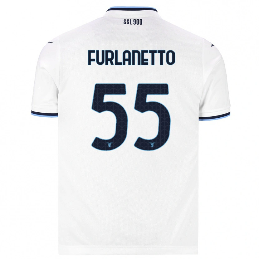 Danxen Women Alessio Furlanetto #55 White Navy Blue Away Jersey 2026/27 T-Shirt