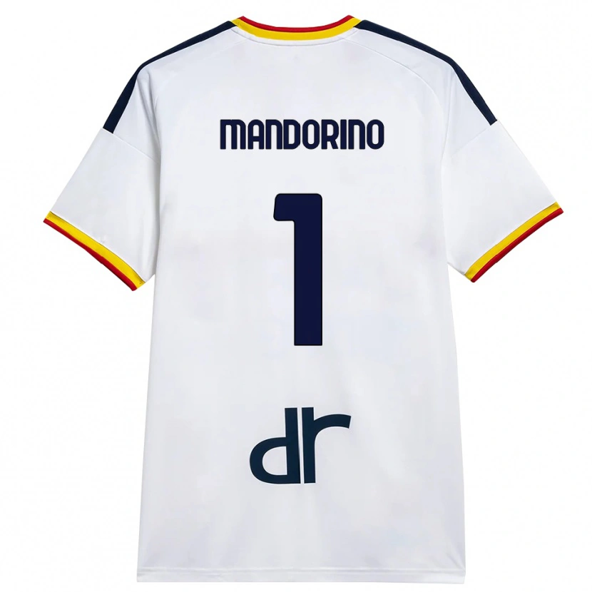 Danxen Women Matteo Mandorino #1 White Yellow Red Away Jersey 2026/27 T-Shirt