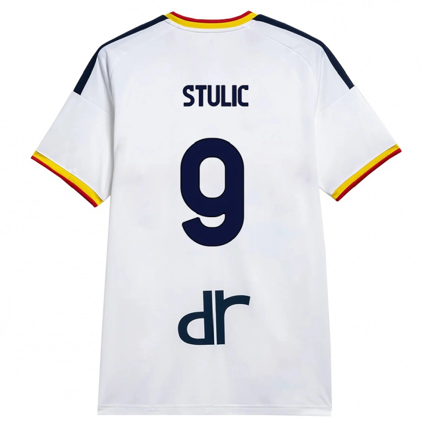 Danxen Women Nikola Stulic #9 White Yellow Red Away Jersey 2026/27 T-Shirt
