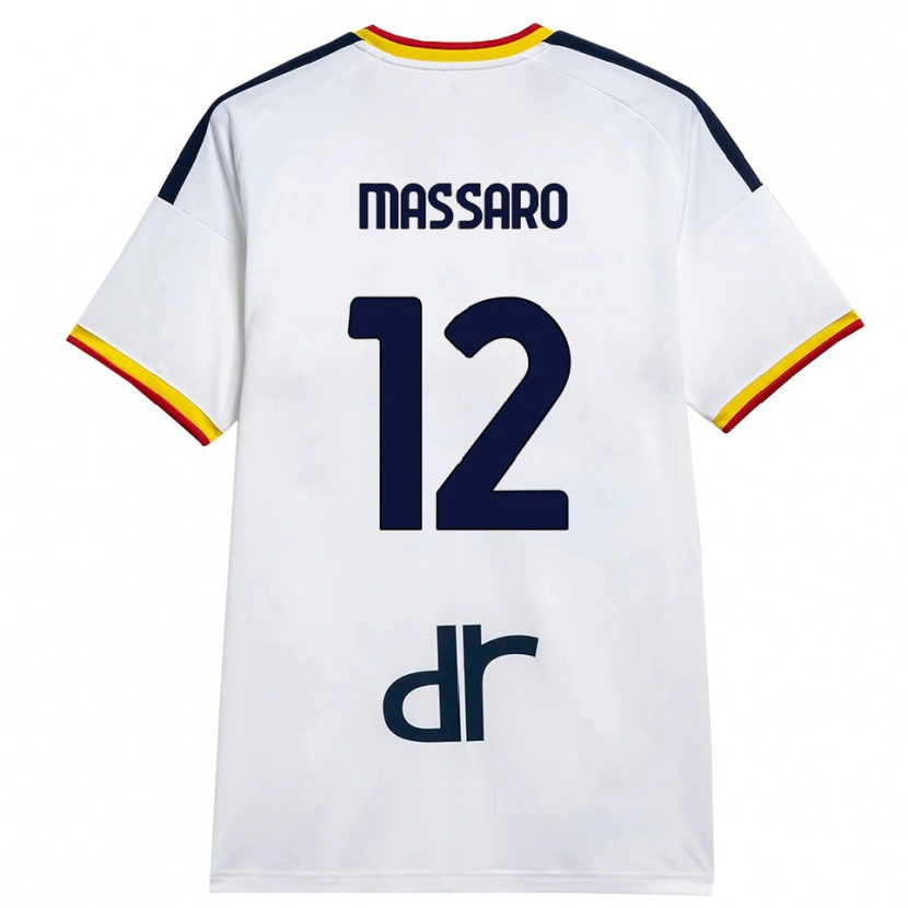 Danxen Women Gianmaria Massaro #12 White Yellow Red Away Jersey 2026/27 T-Shirt