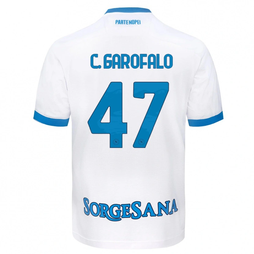 Danxen Women Christian Garofalo #47 White Sky Blue Away Jersey 2026/27 T-Shirt