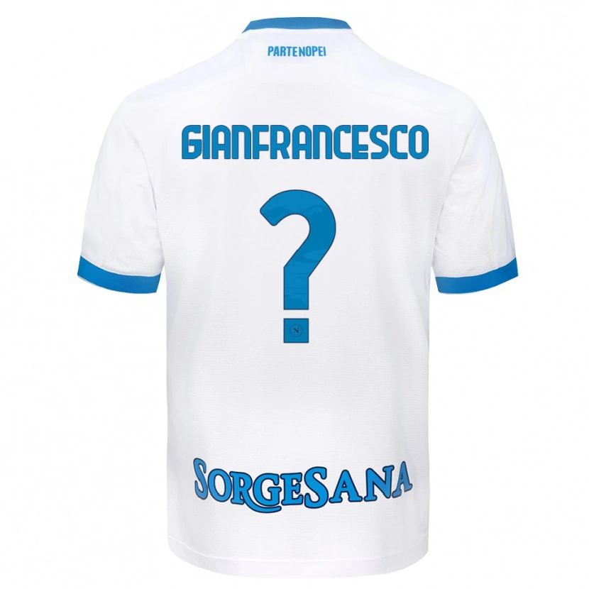 Danxen Women Sergio Gianfrancesco #0 White Sky Blue Away Jersey 2026/27 T-Shirt