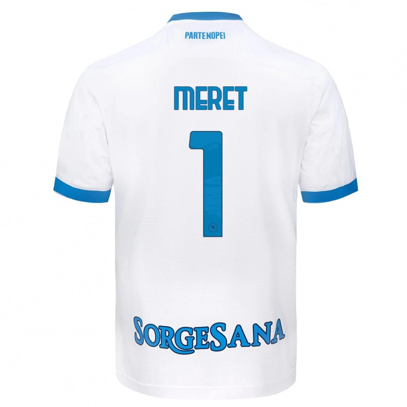 Danxen Women Alex Meret #1 White Sky Blue Away Jersey 2026/27 T-Shirt