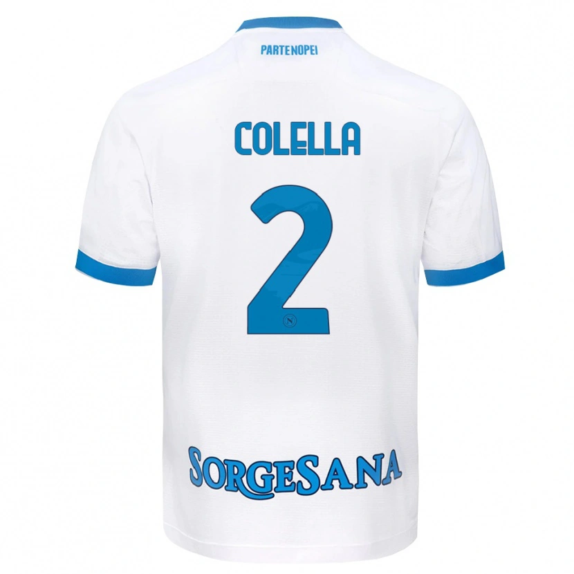 Danxen Women Raffaele Colella #2 White Sky Blue Away Jersey 2026/27 T-Shirt
