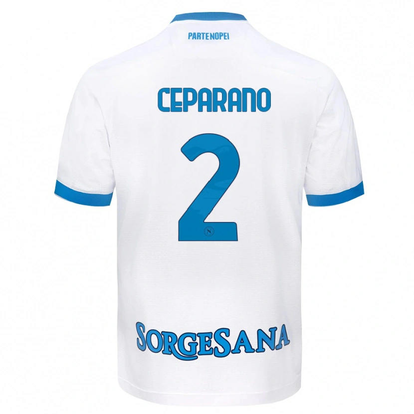 Danxen Women Mario Ceparano #2 White Sky Blue Away Jersey 2026/27 T-Shirt