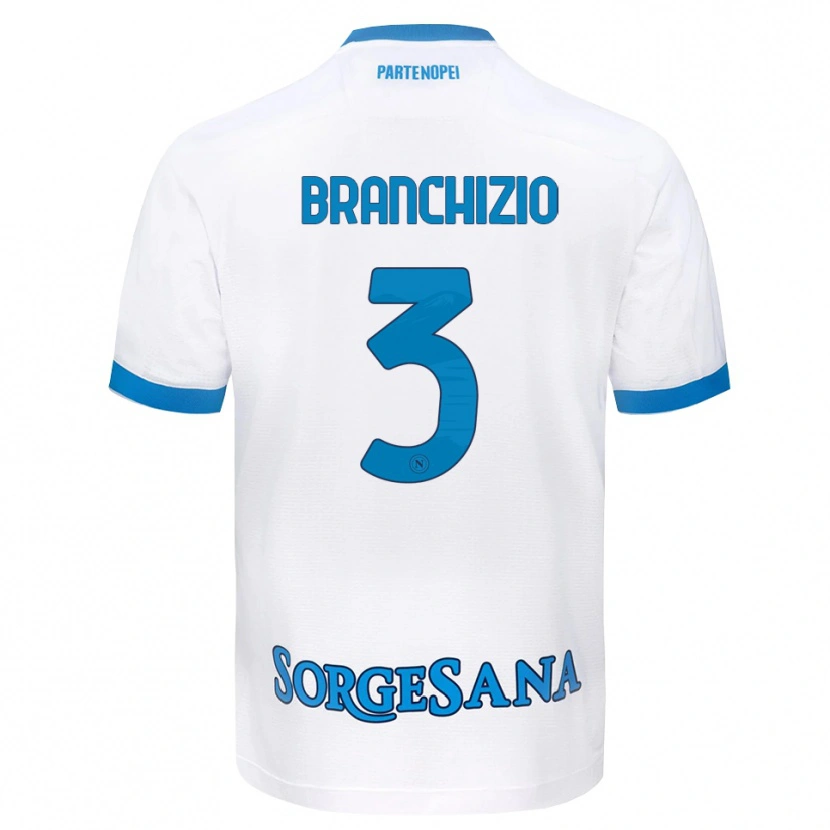 Danxen Women Agostino Branchizio #3 White Sky Blue Away Jersey 2026/27 T-Shirt