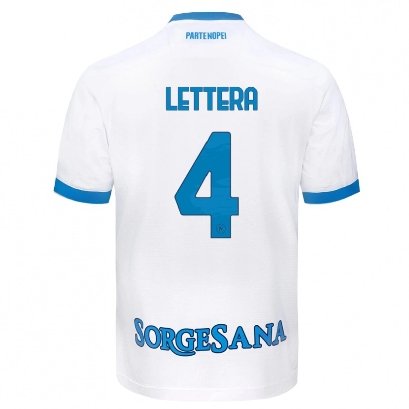 Danxen Women Alessio Lettera #4 White Sky Blue Away Jersey 2026/27 T-Shirt