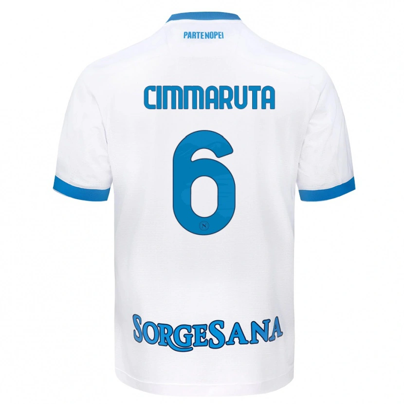 Danxen Women Antonio Cimmaruta #6 White Sky Blue Away Jersey 2026/27 T-Shirt