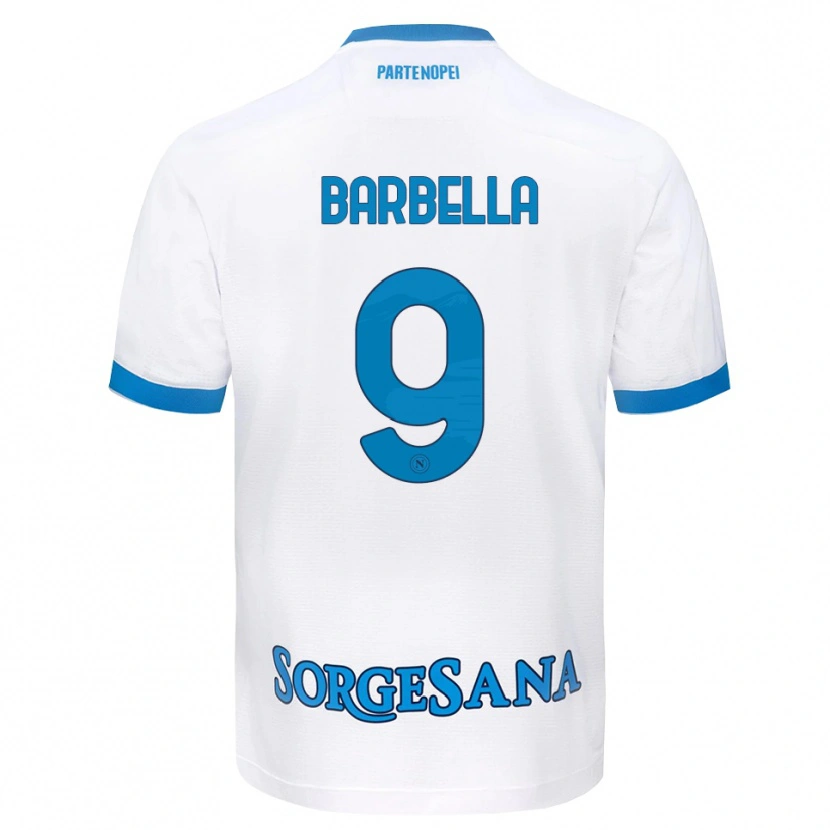 Danxen Women Michele Barbella #9 White Sky Blue Away Jersey 2026/27 T-Shirt