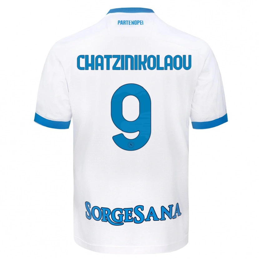 Danxen Women Despoina Chatzinikolaou #9 White Sky Blue Away Jersey 2026/27 T-Shirt