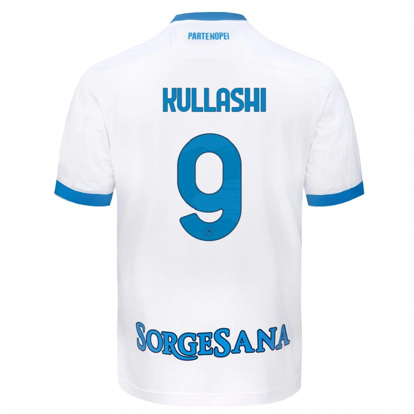 Danxen Women Loreta Kullashi #9 White Sky Blue Away Jersey 2026/27 T-Shirt
