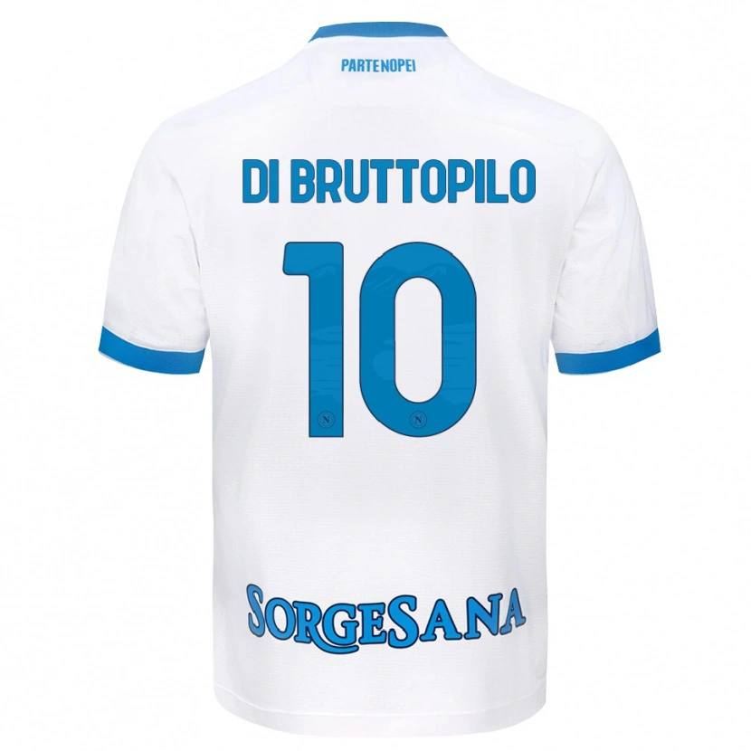 Danxen Women Giuseppe Ambrosino Di Bruttopilo #10 White Sky Blue Away Jersey 2026/27 T-Shirt