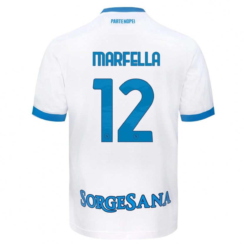 Danxen Women Davide Marfella #12 White Sky Blue Away Jersey 2026/27 T-Shirt