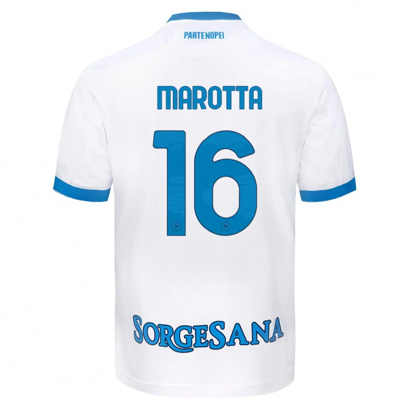 Danxen Women Gabriele Marotta #16 White Sky Blue Away Jersey 2026/27 T-Shirt