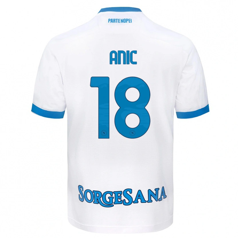 Danxen Women Ivan Anic #18 White Sky Blue Away Jersey 2026/27 T-Shirt
