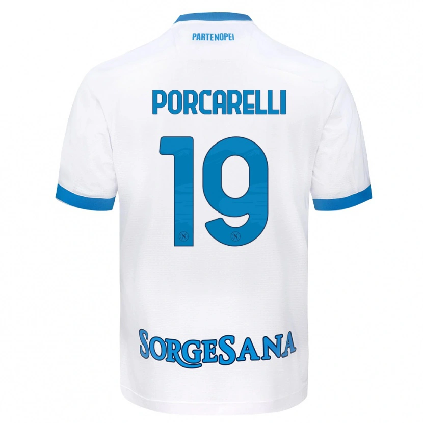 Danxen Women Maddelena Porcarelli #19 White Sky Blue Away Jersey 2026/27 T-Shirt