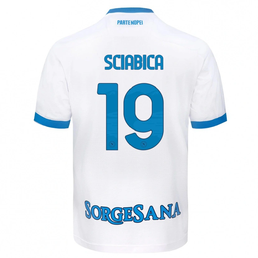 Danxen Women Manuela Sciabica #19 White Sky Blue Away Jersey 2026/27 T-Shirt
