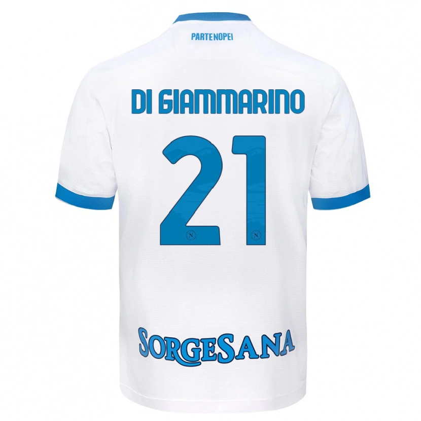 Danxen Women Virginia Di Giammarino #21 White Sky Blue Away Jersey 2026/27 T-Shirt