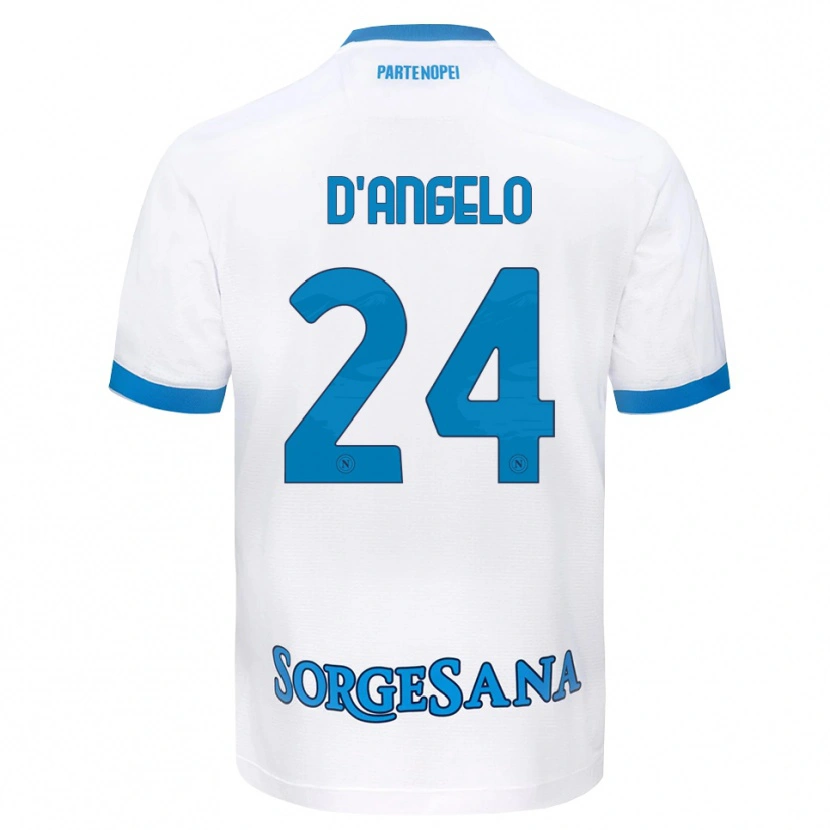 Danxen Women Alessia D'angelo #24 White Sky Blue Away Jersey 2026/27 T-Shirt