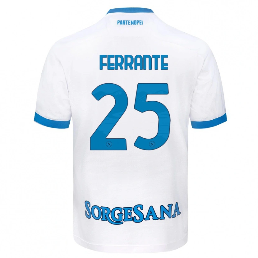 Danxen Women Mathias Ferrante #25 White Sky Blue Away Jersey 2026/27 T-Shirt