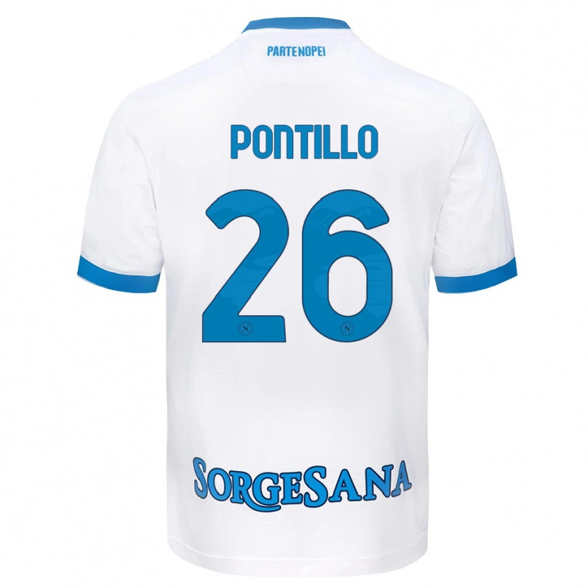 Danxen Women Pasquale Pontillo #26 White Sky Blue Away Jersey 2026/27 T-Shirt