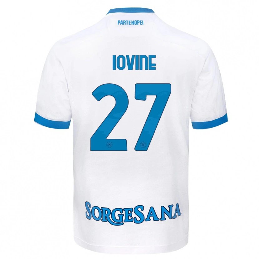 Danxen Women Andrea Iovine #27 White Sky Blue Away Jersey 2026/27 T-Shirt