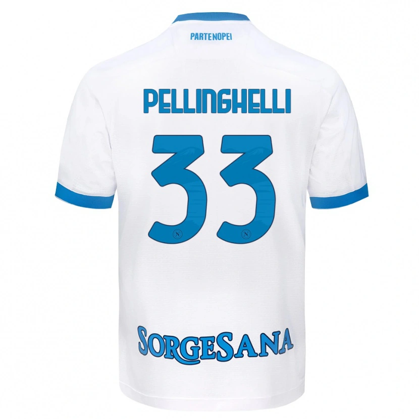 Danxen Women Alice Pellinghelli #33 White Sky Blue Away Jersey 2026/27 T-Shirt