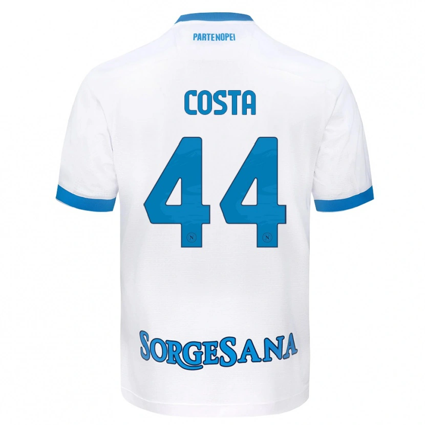 Danxen Women Filippo Costa #44 White Sky Blue Away Jersey 2026/27 T-Shirt