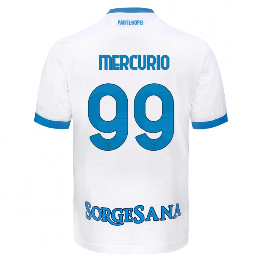 Danxen Women Giovanni Mercurio #99 White Sky Blue Away Jersey 2026/27 T-Shirt