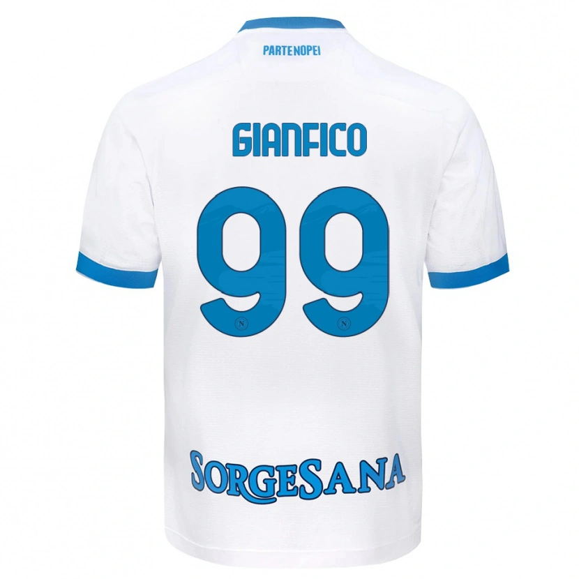 Danxen Women Maria Morena Gianfico #99 White Sky Blue Away Jersey 2026/27 T-Shirt
