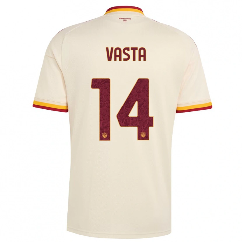 Danxen Women Jacopo Vasta #14 Champagne Red Yellow Away Jersey 2026/27 T-Shirt