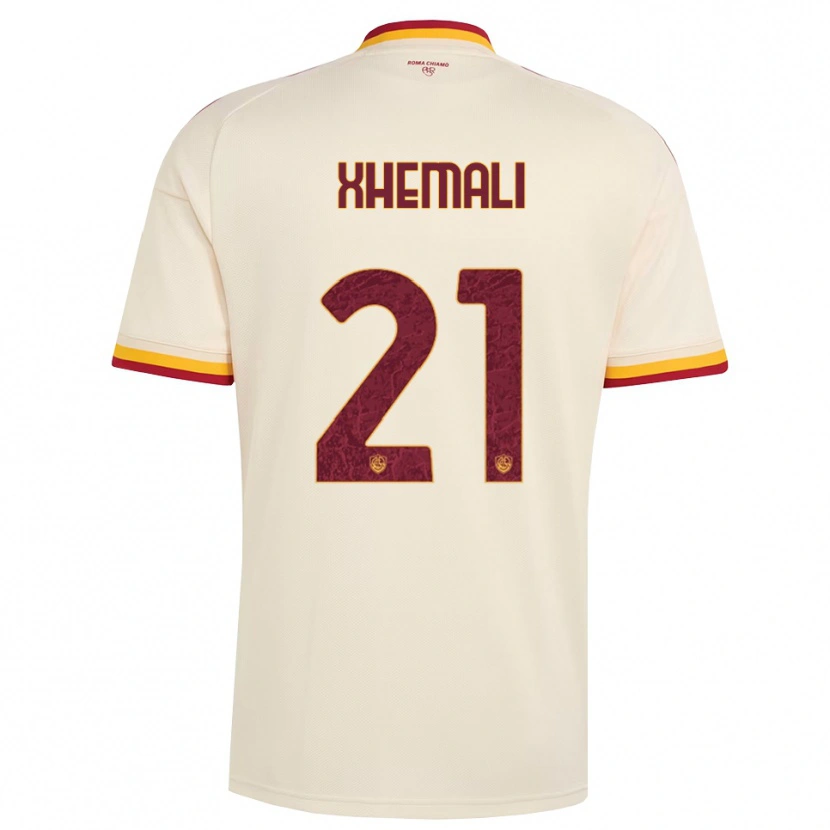 Danxen Women Mattia Xhemali #21 Champagne Red Yellow Away Jersey 2026/27 T-Shirt