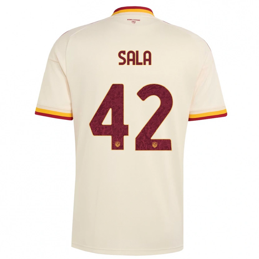 Danxen Women Edoardo Sala #42 Champagne Red Yellow Away Jersey 2026/27 T-Shirt