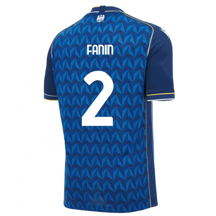 Danxen Women Alessandro Fanin #2 Royal Blue White Blue Away Jersey 2026/27 T-Shirt
