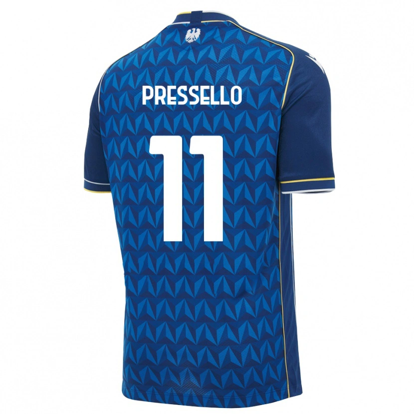 Danxen Women Matteo Pressello #11 Royal Blue White Blue Away Jersey 2026/27 T-Shirt