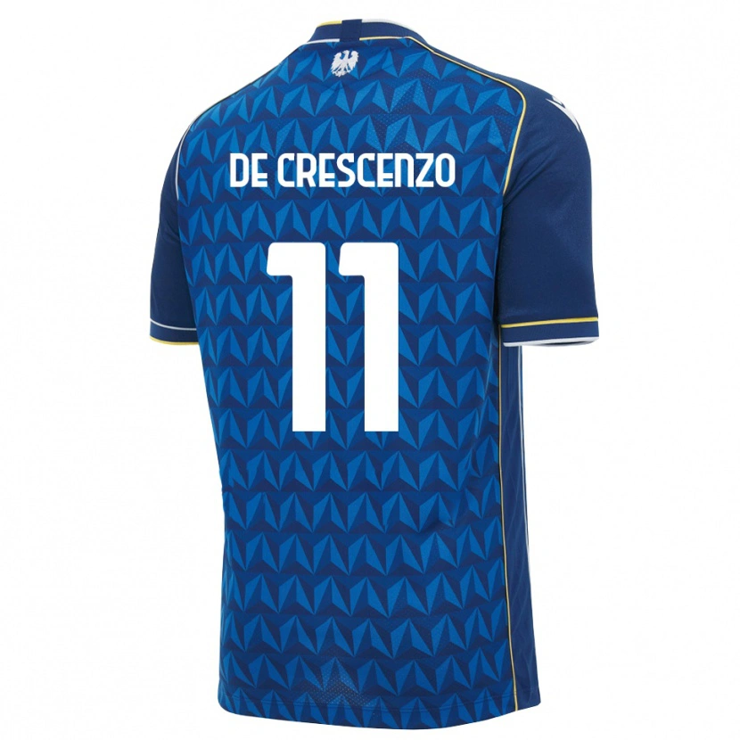Danxen Women Marco De Crescenzo #11 Royal Blue White Blue Away Jersey 2026/27 T-Shirt