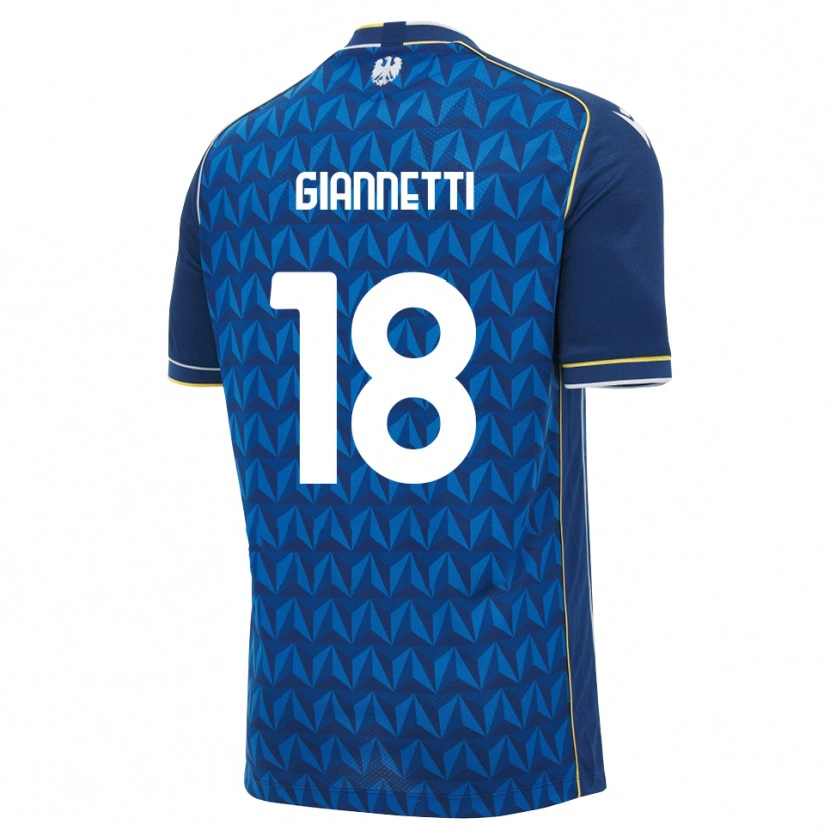 Danxen Women Lautaro Giannetti #18 Royal Blue White Blue Away Jersey 2026/27 T-Shirt