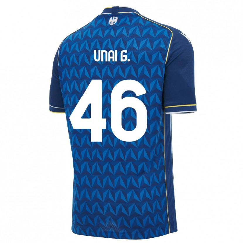 Danxen Women Unai Gómez #46 Royal Blue White Blue Away Jersey 2026/27 T-Shirt