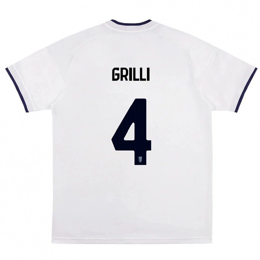Danxen Women Federico Grilli #4 White Red Royal Blue Away Jersey 2026/27 T-Shirt