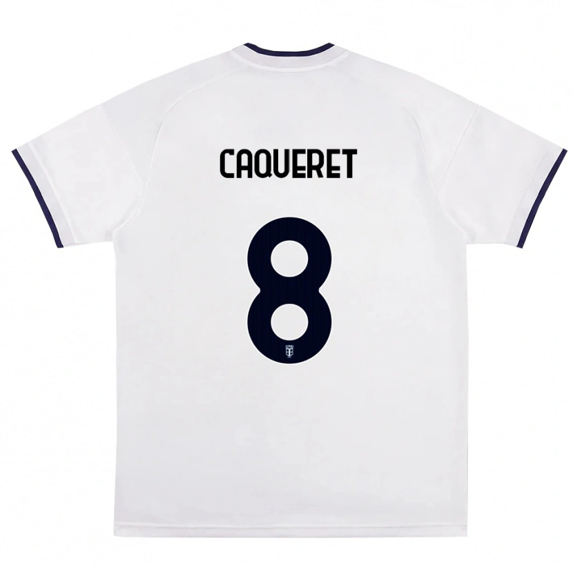 Danxen Women Maxence Caqueret #8 White Red Royal Blue Away Jersey 2026/27 T-Shirt