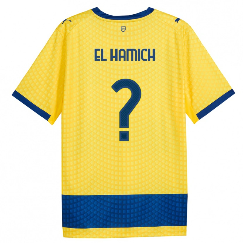 Danxen Women Anas El Hamich #0 Yellow Blue Black Away Jersey 2026/27 T-Shirt