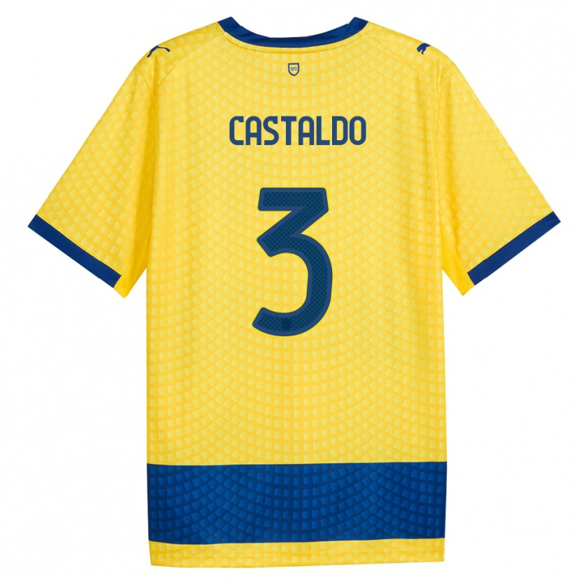 Danxen Women Antonio Castaldo #3 Yellow Blue Black Away Jersey 2026/27 T-Shirt