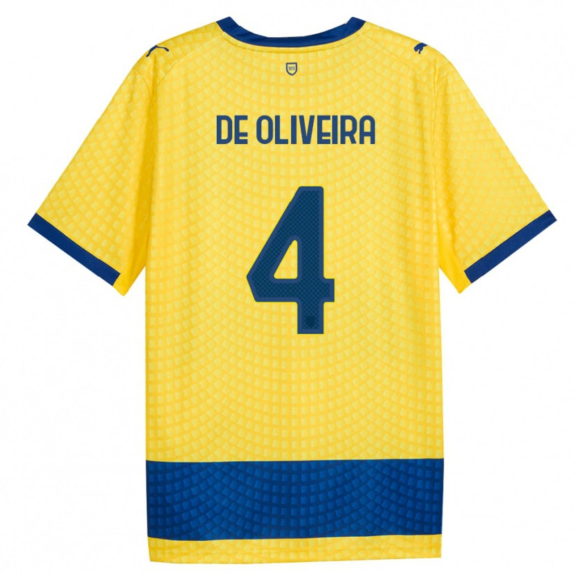 Danxen Women Luca De Oliveira #4 Yellow Blue Black Away Jersey 2026/27 T-Shirt