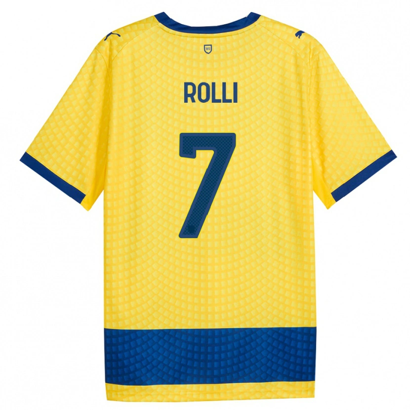 Danxen Women Riccardo Rolli #7 Yellow Blue Black Away Jersey 2026/27 T-Shirt