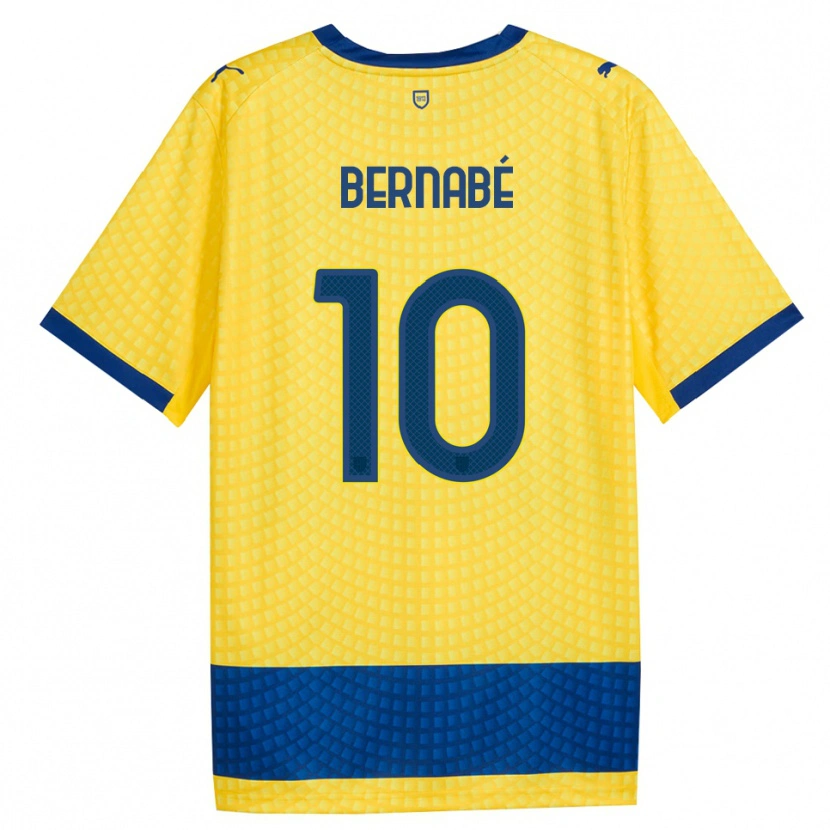 Danxen Women Adrián Bernabé #10 Yellow Blue Black Away Jersey 2026/27 T-Shirt