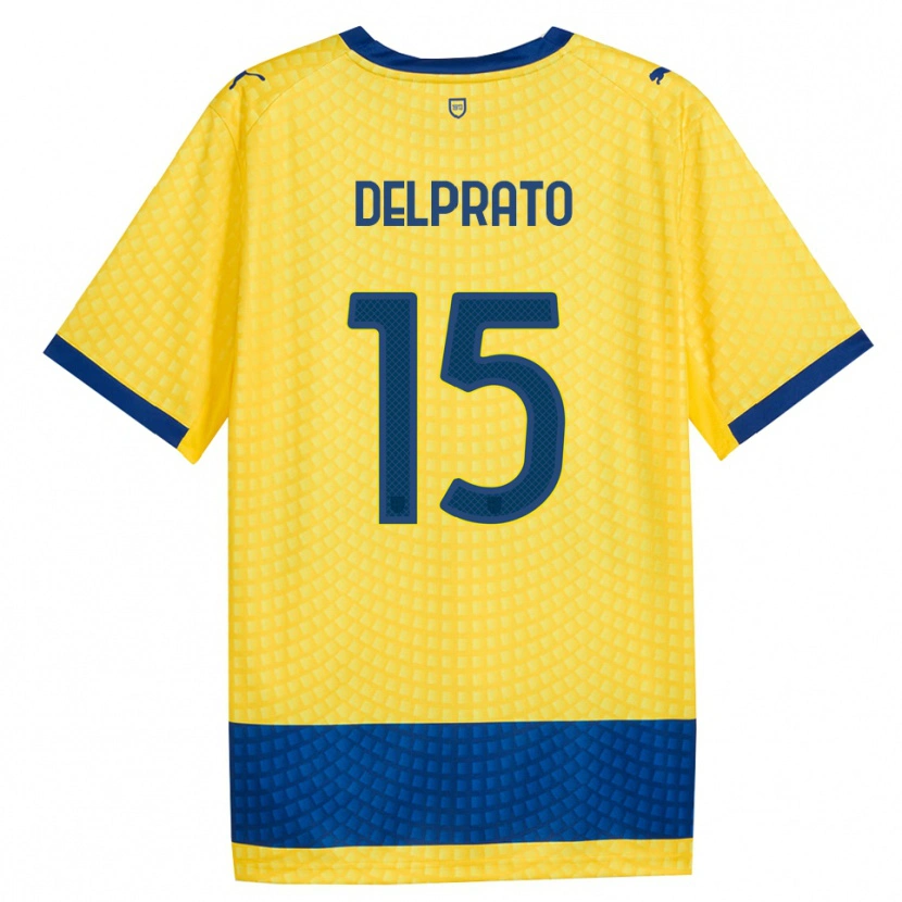 Danxen Women Enrico Delprato #15 Yellow Blue Black Away Jersey 2026/27 T-Shirt
